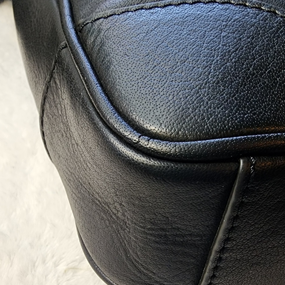 Fossil Men's Sport Buffalo Hide leather courier/messenger bag color Black NWOT - Picture 9 of 17